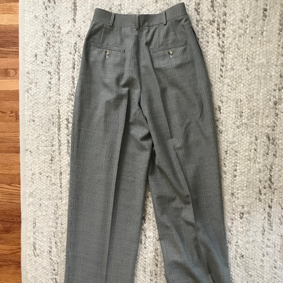 Banana Republic Glen Plaid wool trousers sz 4 - Picture 3 of 7